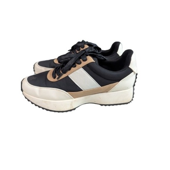Dolce Vita Shoes - Dolce Vita Women's Black Tan White Chunky Sole Sneakers Athletic Shoe Size 6.5